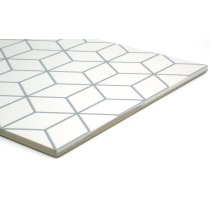 GEOMETRY - 10X10, GRAY CUBE, MATTE/SATIN